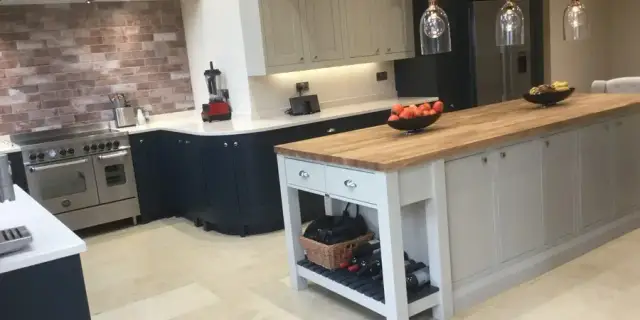 Modern kitchen extension with island and range cooker